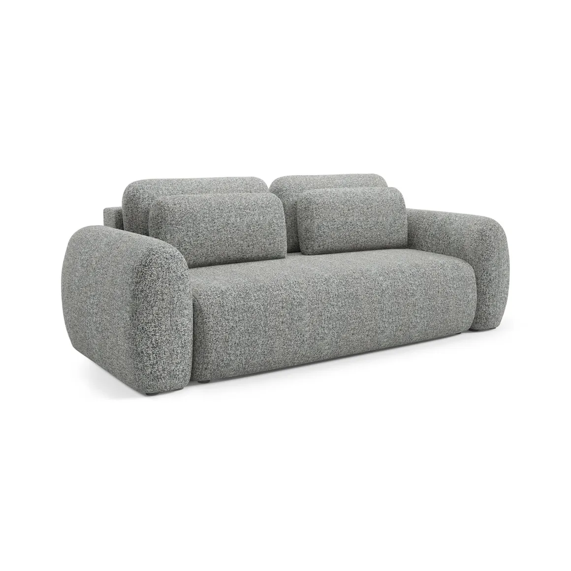 Divano Letto 3 Posti Grigio Contenitore di Apertura a Libro 266x121 cm, Reclinabile - Sessame
