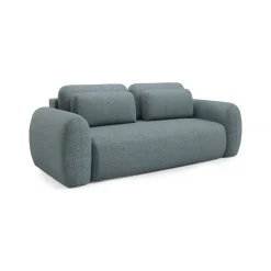 Divani Letto 3 Posti|Divano Contenitore Letto > Dmora Divano Letto 3 Posti Contenitore di Apertura a Libro 266x121 cm, Reclinabile - Sessame Grigio Scuro