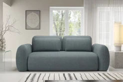 Divani Letto 3 Posti|Divano Contenitore Letto > Dmora Divano Letto 3 Posti Contenitore di Apertura a Libro 266x121 cm, Reclinabile - Sessame Grigio Scuro