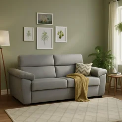 Divani Letto 2 Posti|Divano Contenitore Letto > Dmora Divano Letto 2 Posti Sfoderabile Contenitore 185x95 cm, di Apertura a Ribalta Made in Italy - Tenna Grigio