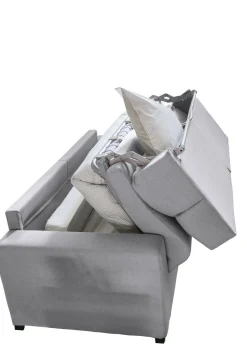 Divani Letto 2 Posti|Divano Contenitore Letto > Dmora Divano Letto 2 Posti Sfoderabile Contenitore 200x95 cm, di Apertura a Ribalta Made in Italy - Sonico Grigio