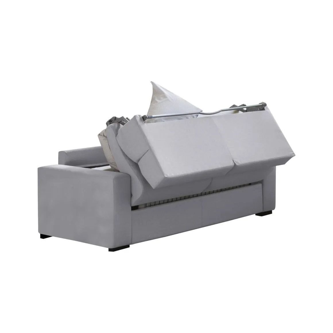 Divani Letto 2 Posti|Divano Contenitore Letto > Dmora Divano Letto 2 Posti Sfoderabile Contenitore 200x95 cm, di Apertura a Ribalta Made in Italy - Sonico Grigio