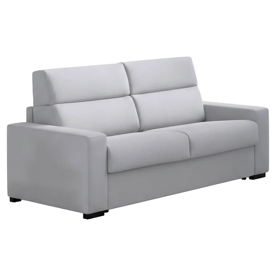 Divano Letto 3 Posti Grigio Sfoderabile Contenitore 220x95 cm, Lavabile Made in Italy - Marcon