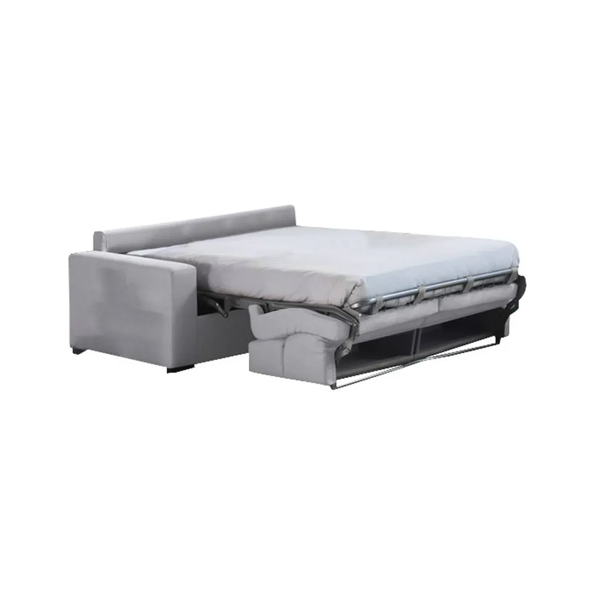 Divano Letto 3 Posti Grigio Sfoderabile Contenitore 220x95 cm, Lavabile Made in Italy - Marcon