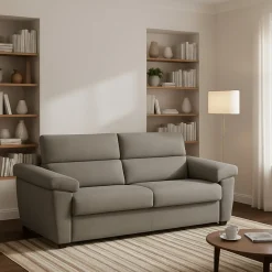 Divani Letto 2 Posti|Divano Contenitore Letto > Dmora Divano Letto 2 Posti Sfoderabile Contenitore 185x95 cm, di Apertura a Ribalta Made in Italy - Tenna Grigio Tortora
