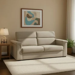 Divani Letto 2 Posti|Divano Contenitore Letto > Dmora Divano Letto 2 Posti Sfoderabile Contenitore 205x95 cm, di Apertura a Ribalta Made in Italy - Brusasco Grigio Tortora