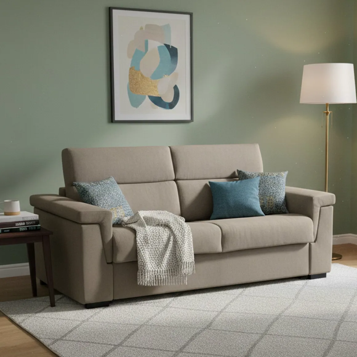 Divani Letto 3 Posti|Divano Contenitore Letto > Dmora Divano Letto 3 Posti Sfoderabile Contenitore 225x95 cm, Lavabile Made in Italy - Pacecos Grigio Tortora