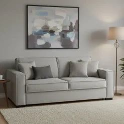 Divano letto 3 posti grigio 220x95cm - Asteroide