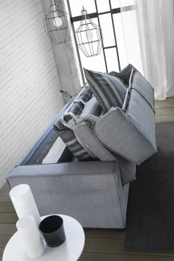 Divano letto 3 posti grigio 220x95cm - Asteroide