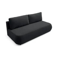 Divani Letto 2 Posti|Divano Contenitore Letto > Dmora Divano Letto 2 Posti Contenitore di Apertura a Libro 240x105 cm, Reclinabile - Erbezzo Nero