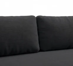 Divano Letto 2 Posti Nero Contenitore Cuscini Sfoderabili 210x106 cm, Reclinabile - Brugnato