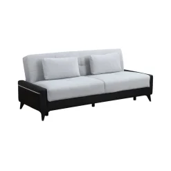 Salotto > Dmora Divano letto 3 posti nero e bianco 207x92cm - Belluno Bianco, Nero