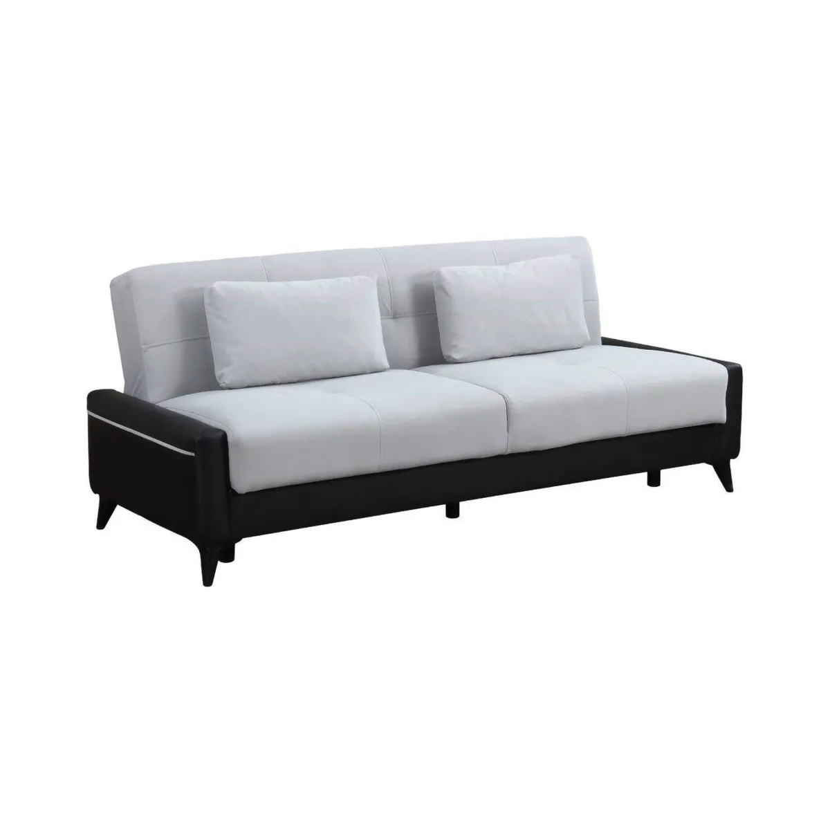 Salotto > Dmora Divano letto 3 posti nero e bianco 207x92cm - Belluno Bianco, Nero
