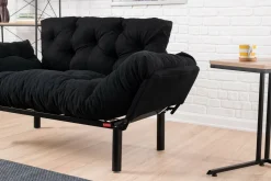 Divano letto 2 posti nero 155x70cm - Guchol