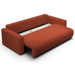 Divani Letto 2 Posti|Divano Contenitore Letto > Dmora Divano Letto 2 Posti Contenitore di Apertura a Libro 240x105 cm, Reclinabile - Erbezzo Rosso