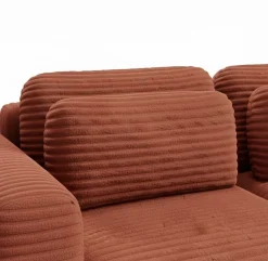 Divano Letto 2 Posti Rosso Contenitore di Apertura a Libro 266x121 cm, Reclinabile - Golgi