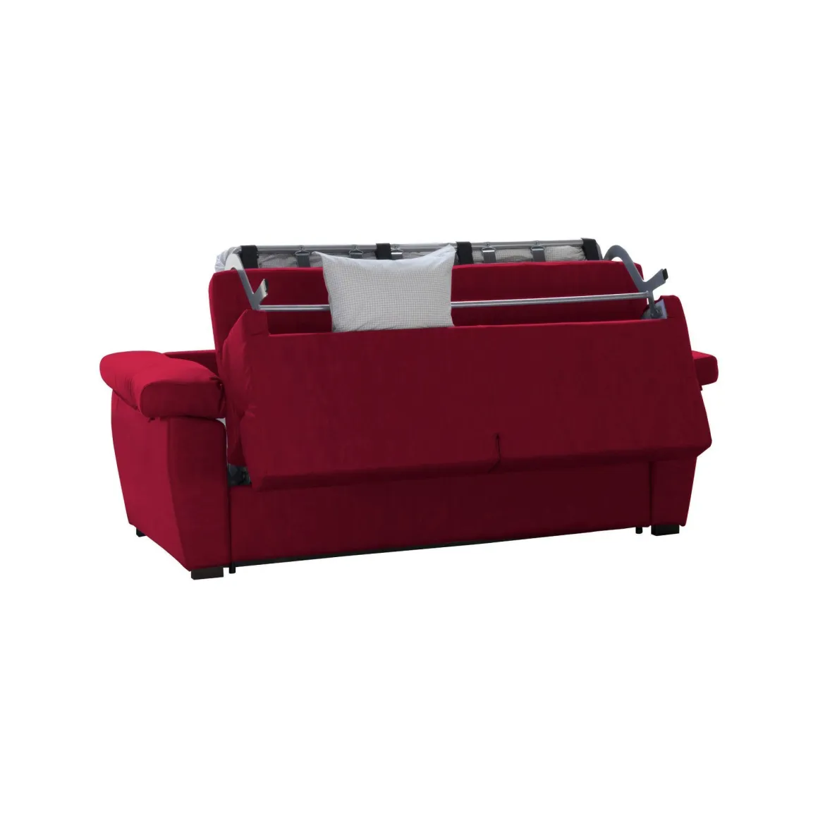 Divani Letto 2 Posti|Divano Contenitore Letto > Dmora Divano Letto 2 Posti Sfoderabile Contenitore 185x95 cm, di Apertura a Ribalta Made in Italy - Tenna Rosso