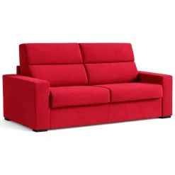 Divani Letto 2 Posti|Divano Contenitore Letto > Dmora Divano Letto 2 Posti Sfoderabile Contenitore 200x95 cm, di Apertura a Ribalta Made in Italy - Sonico Rosso
