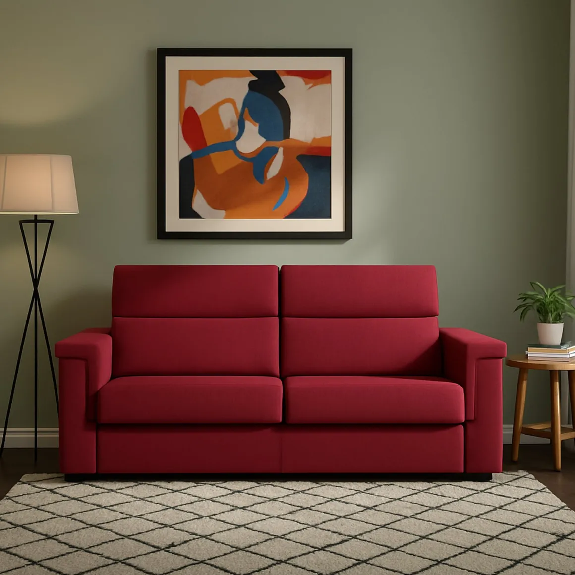 Divani Letto 2 Posti|Divano Contenitore Letto > Dmora Divano Letto 2 Posti Sfoderabile Contenitore 205x95 cm, di Apertura a Ribalta Made in Italy - Contrada Rosso