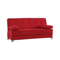 Divano letto 3 posti rosso 190x87cm - Andrey