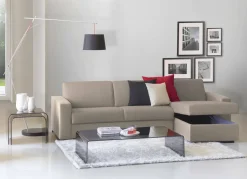 Divano letto 2 posti tortora 260x95cm - Allegria