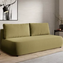 Divani Letto 2 Posti|Divano Contenitore Letto > Dmora Divano Letto 2 Posti Contenitore di Apertura a Libro 266x121 cm, Reclinabile - Golgi Verde Chiaro