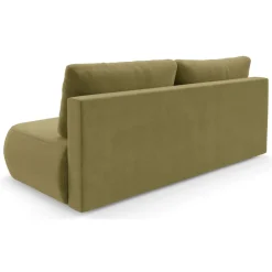 Divano Letto 2 Posti Verde Chiaro Contenitore Cuscini Sfoderabili 210x106 cm, Reclinabile - Brugnato