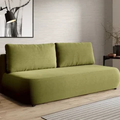 Divani Letto 2 Posti|Divano Contenitore Letto > Dmora Divano Letto 2 Posti Contenitore di Apertura a Libro 240x105 cm, Reclinabile - Erbezzo Verde