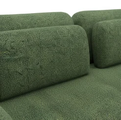 Divano Letto 3 Posti Verde Contenitore di Apertura a Libro 266x121 cm, Reclinabile - Sessame
