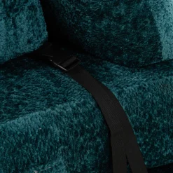 Divano Letto 2 Posti Verde Petrolio Reclinabile Apertura a Ribalta 31x31 cm, Posti a Sedere 2 - Albayz