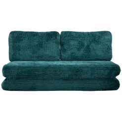 Divano Letto 2 Posti Verde Petrolio Reclinabile Apertura a Ribalta 31x31 cm, Posti a Sedere 2 - Albayz