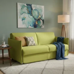 Divani Letto 2 Posti|Divano Contenitore Letto > Dmora Divano Letto 2 Posti Sfoderabile Contenitore 185x95 cm, di Apertura a Ribalta Made in Italy - Rigolato Verde