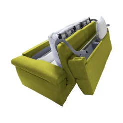 Divani Letto 2 Posti|Divano Contenitore Letto > Dmora Divano Letto 2 Posti Sfoderabile Contenitore 185x95 cm, di Apertura a Ribalta Made in Italy - Seui Verde