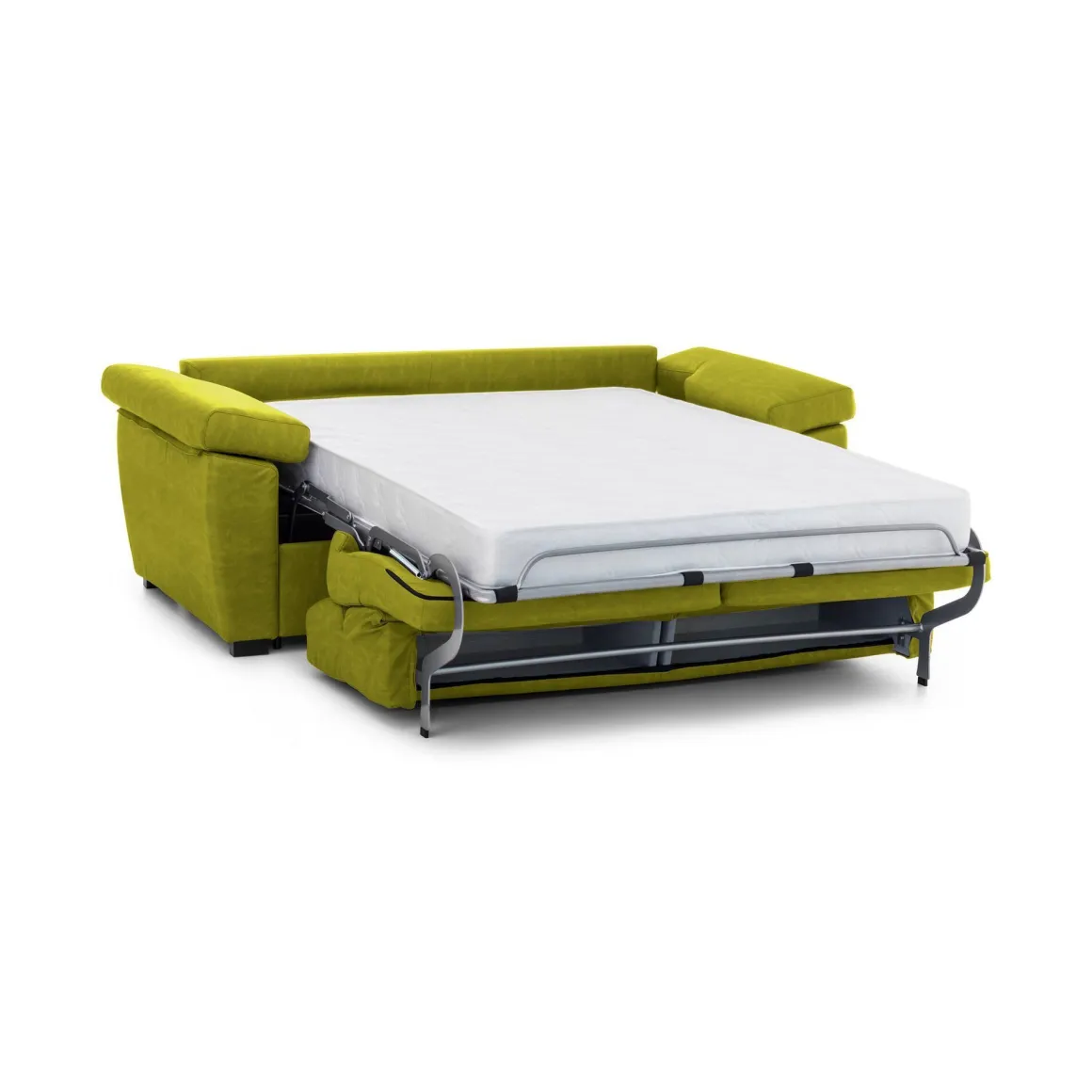 Divani Letto 2 Posti|Divano Contenitore Letto > Dmora Divano Letto 2 Posti Sfoderabile Contenitore 185x95 cm, di Apertura a Ribalta Made in Italy - Seui Verde