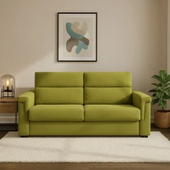 Divani Letto 2 Posti|Divano Contenitore Letto > Dmora Divano Letto 2 Posti Sfoderabile Contenitore 200x95 cm, di Apertura a Ribalta Made in Italy - Ecate Verde