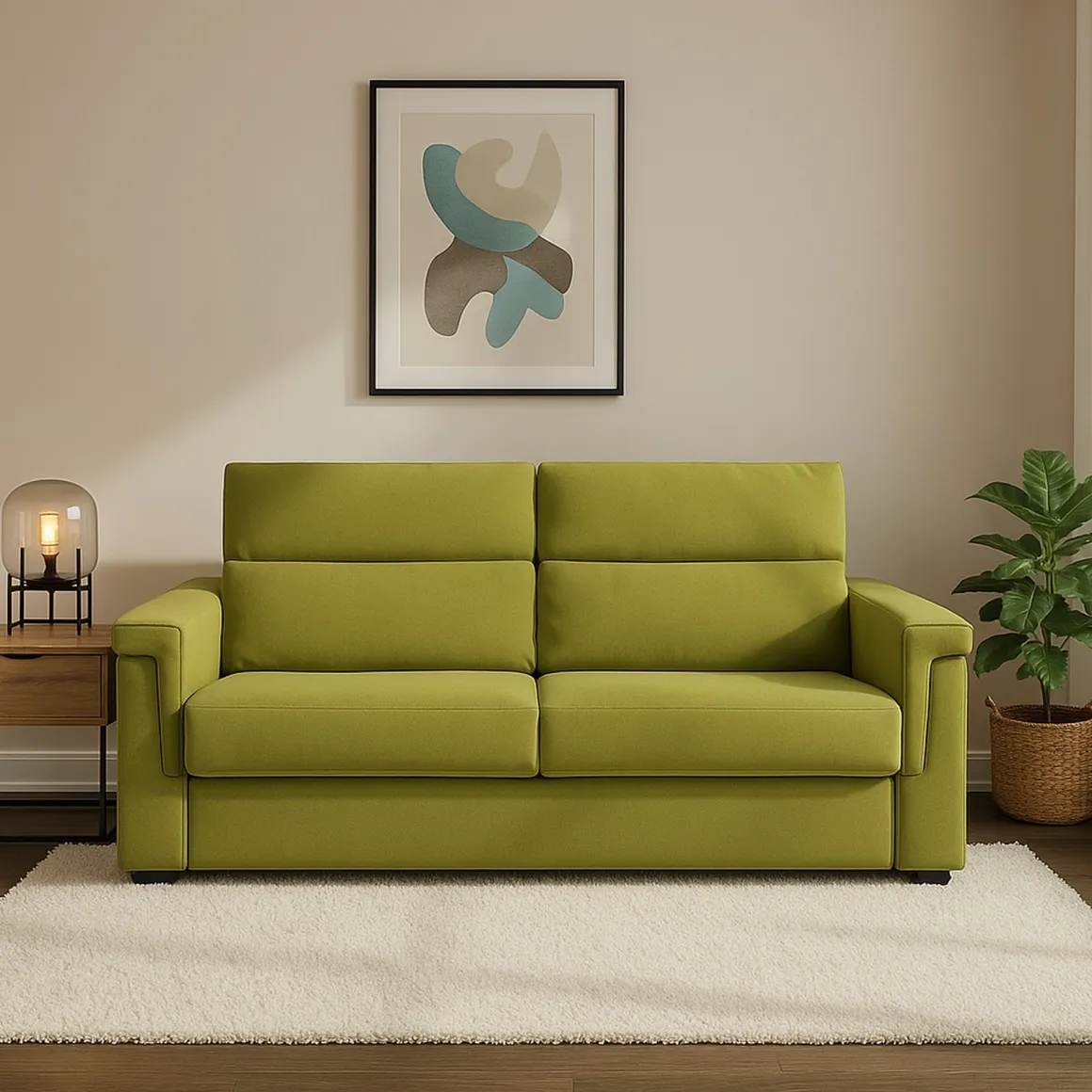 Divani Letto 2 Posti|Divano Contenitore Letto > Dmora Divano Letto 2 Posti Sfoderabile Contenitore 200x95 cm, di Apertura a Ribalta Made in Italy - Ecate Verde