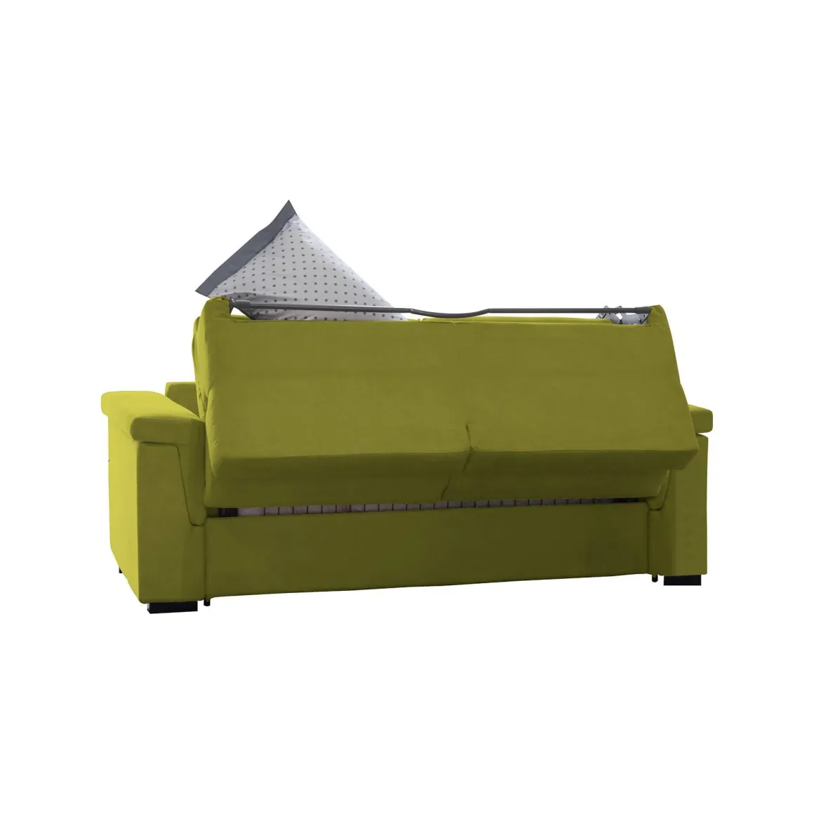 Divani Letto 2 Posti|Divano Contenitore Letto > Dmora Divano Letto 2 Posti Sfoderabile Contenitore 200x95 cm, di Apertura a Ribalta Made in Italy - Ecate Verde