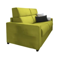 Divano Letto 2 Posti Verde Sfoderabile Contenitore 200x95 cm, di Apertura a Ribalta Made in Italy - Sonico