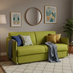 Divani Letto 3 Posti|Divano Contenitore Letto > Dmora Divano Letto 3 Posti Sfoderabile Contenitore 200x95 cm, Lavabile Made in Italy - Cecina Verde