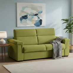 Divani Letto 3 Posti|Divano Contenitore Letto > Dmora Divano Letto 3 Posti Sfoderabile Contenitore 225x95 cm, Lavabile Made in Italy - Pacecos Verde