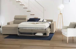 Divano letto reclinabile beige 280x95cm - Alibabah