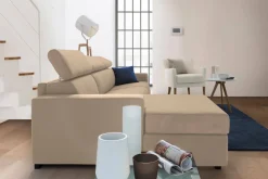 Divano letto reclinabile beige 280x95cm - Alibabah