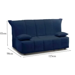 Divano letto reclinabile blu 125x90cm - Ariska