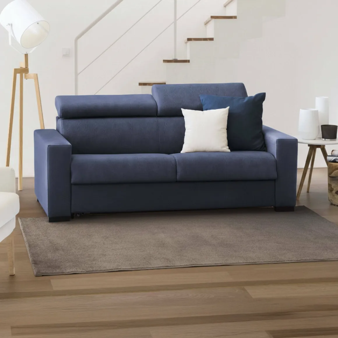 Divano letto reclinabile blu 180x95cm - Annalara