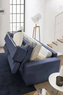 Divano letto reclinabile blu 180x95cm - Annalara