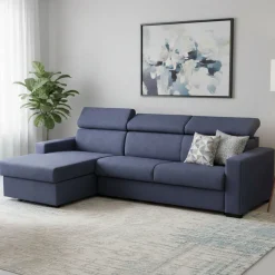 Divano letto reclinabile blu 260x95cm - Aloet