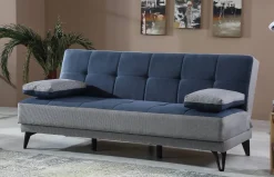 Divano letto reclinabile grigio e blu 190x87cm - Aborigeni
