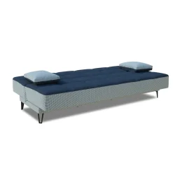 Divano letto reclinabile grigio e blu 190x87cm - Aborigeni