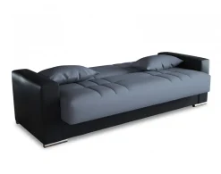 Divani Letto 3 Posti|Salotto > Dmora Divano letto reclinabile nero e grigio 230x96cm - Arix Grigio, Nero