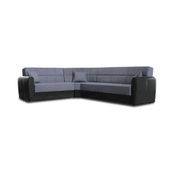 Divano letto reclinabile nero e grigio 305x238cm - Gaillardia